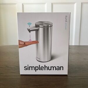 Simplehuman Rechargeable Sensor Pump 9 Oz Liquid Soap Dispenser Drip Proof NEW